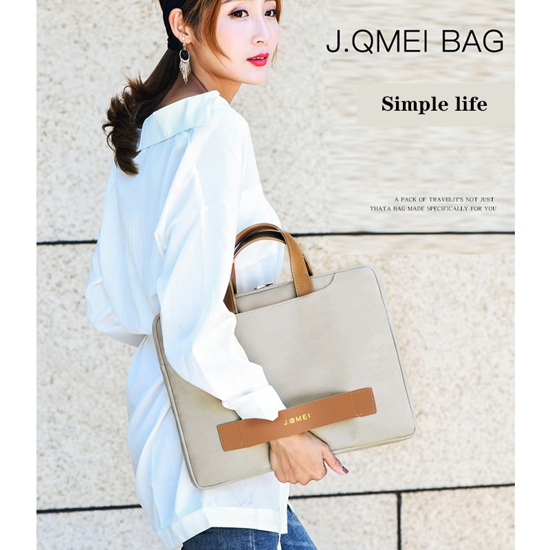 Bolso portátil ligero de cuero suave para portátil para mujer, maletín de 15,6 pulgadas para ordenador portátil, bolso de mano para mujer, bolso para Notebook, negocios