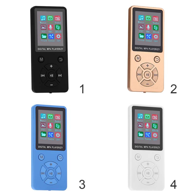 Video Player USB Clip LCD Screen MP4 Media Player Support 32G TF Card Ultra thin Lossless Sound 1.8" Mp4 Player with FM E-book