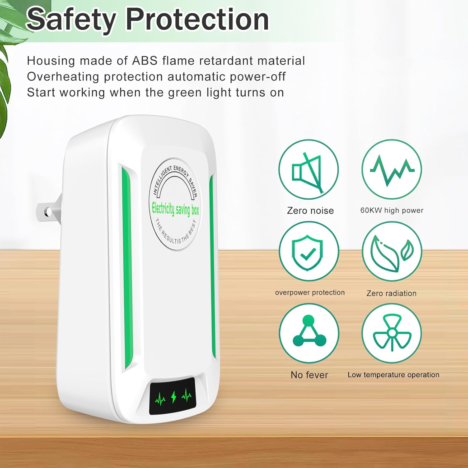 StopWatt Stromsparbox, Energiespargerät, Stecker-in-Spargerät für Zuhause, 90–250 V, uns/EU/UK, Steckeradapter, Energiespargerät