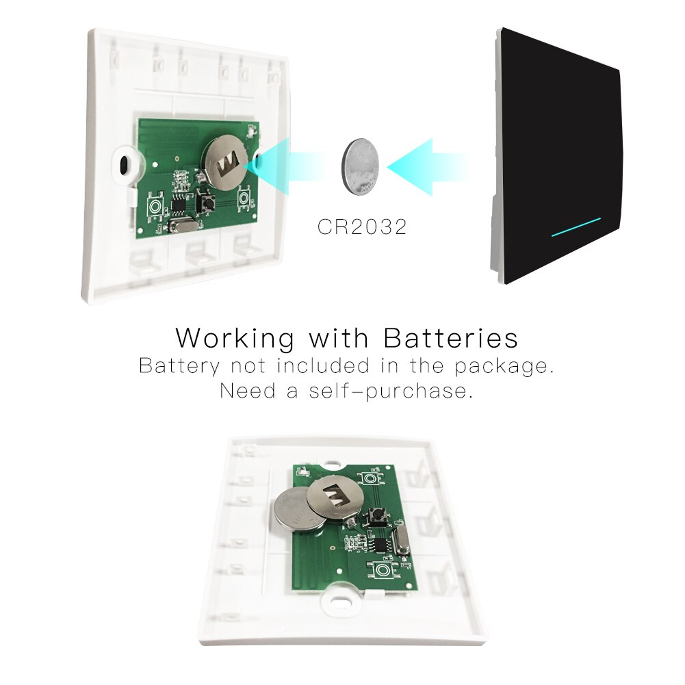 433Mhz Draadloze Smart Switch Rf Afstandsbediening Ontvanger Drukknop Controller Wandpaneel Zender, 2 Way/3 Way Multi-Controle