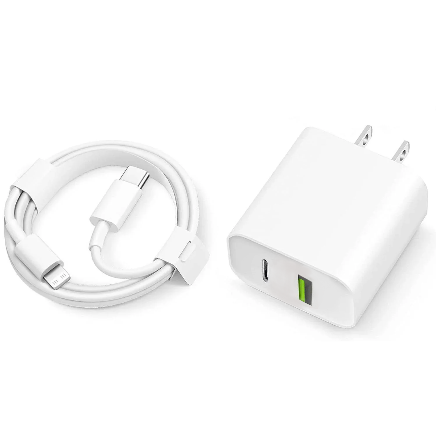 PD 20W Fast Charging US Charger Plug with 1M/3FT Cable for iPhone iPad: AU