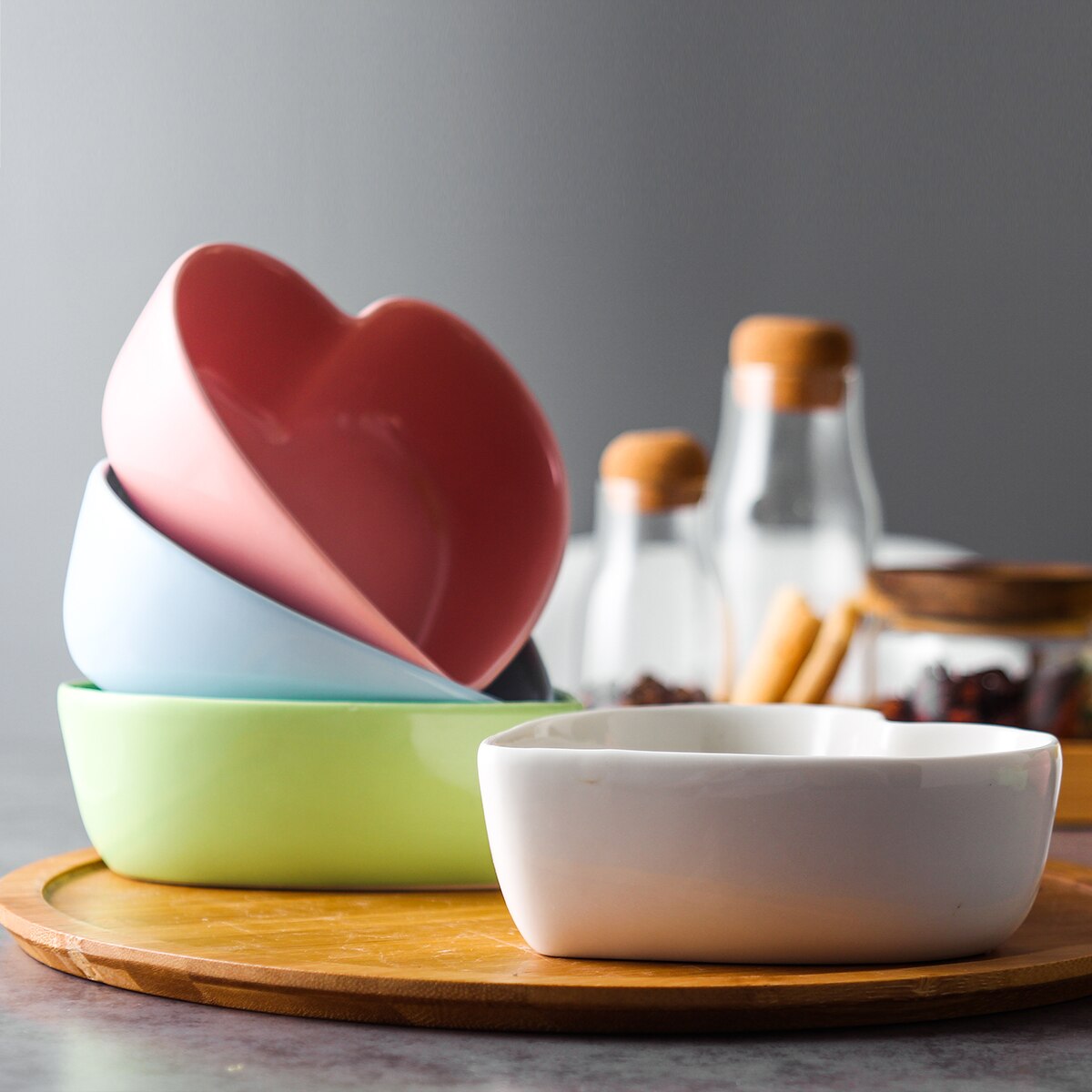 Keramische Hartvormige Fruitschaal Woonkamer Koffietafel Dessertbord Salade Gedroogde Fruitschaal Keuken Servies Voedsel Lade