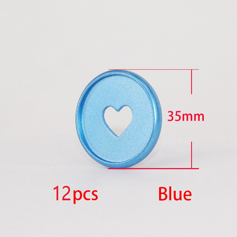 12 sztuk 35mm matowe grzyby Hole dyski wiążące pierścienie plastikowe Notebook Binder dyski grzyb pierścień wiążące Planner Binder dostaw: Blue-12pcs