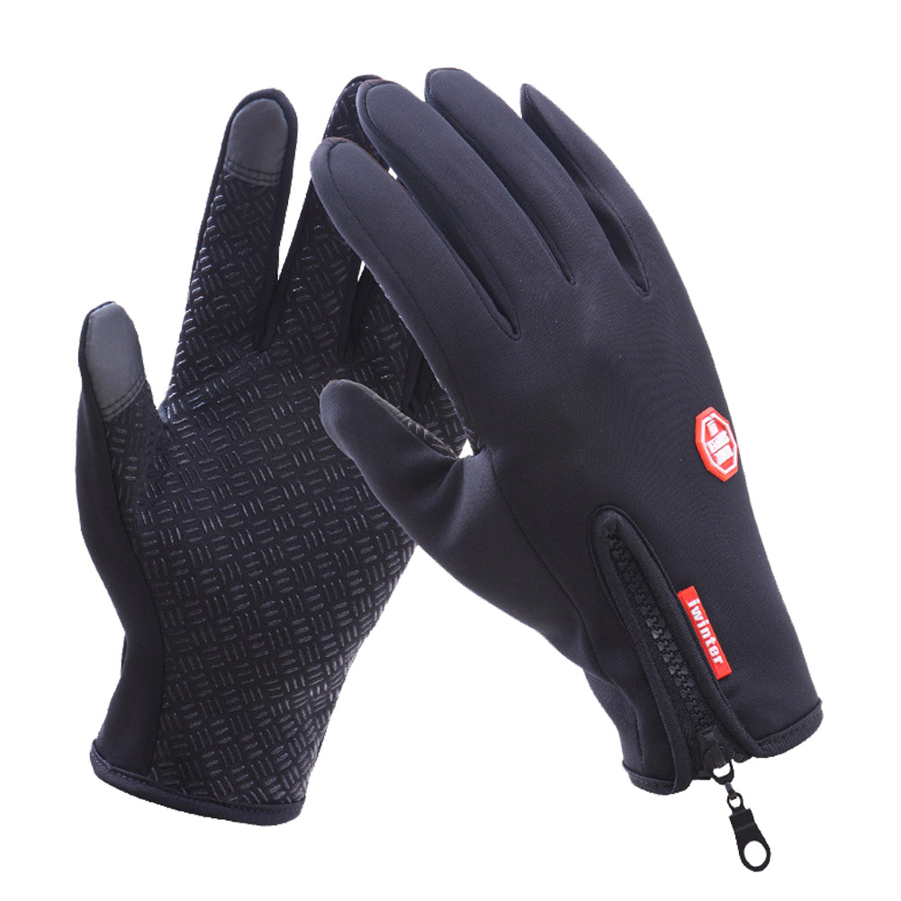 Camping Leisure Rijden Handschoenen Waterdicht Sneeuw Windstopper Winter Snowboard Handschoenen Motorfiets Handschoenen ENA88: Black / M