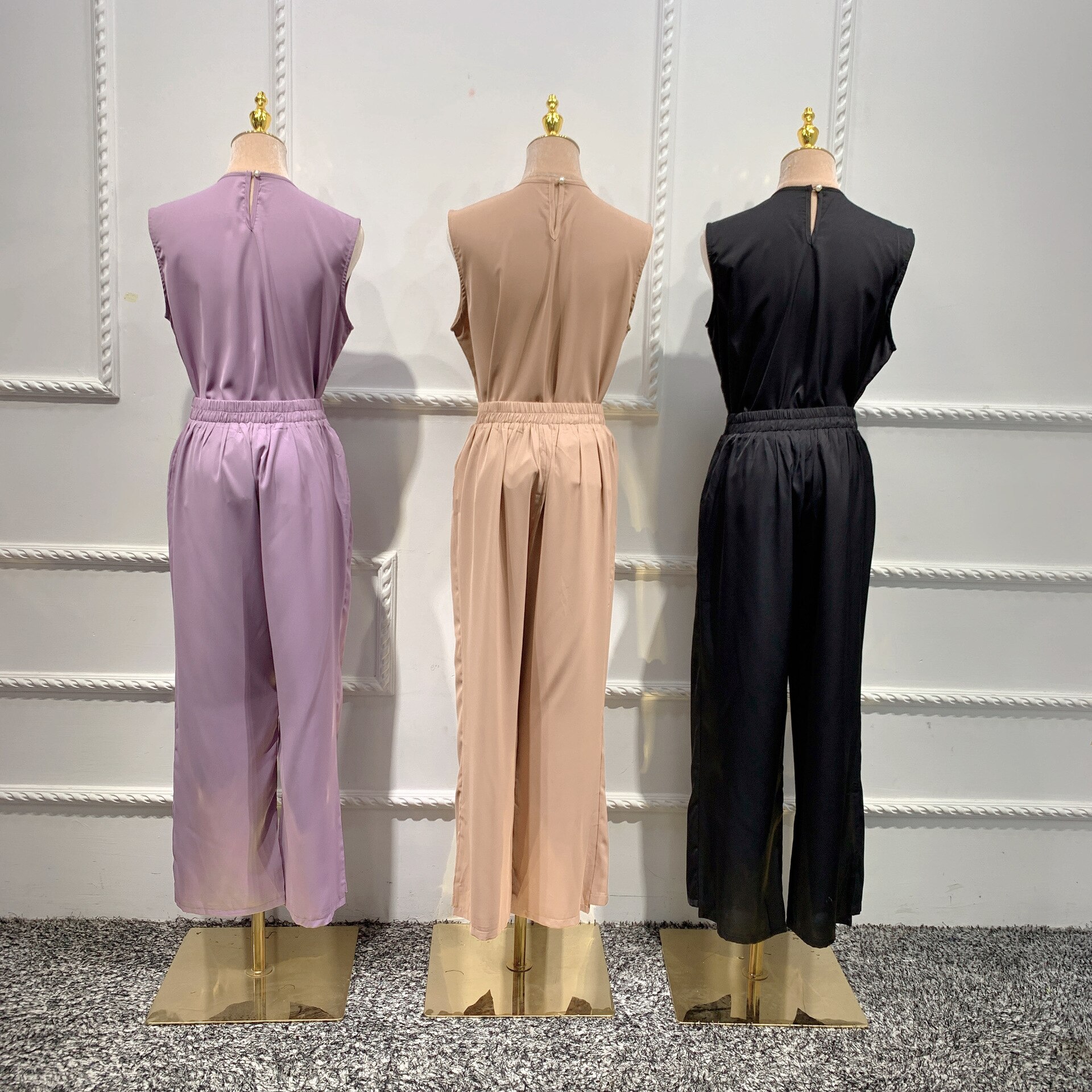 Muslim Women 2 Pieces Set Tops And Skirt Suit Set #251100