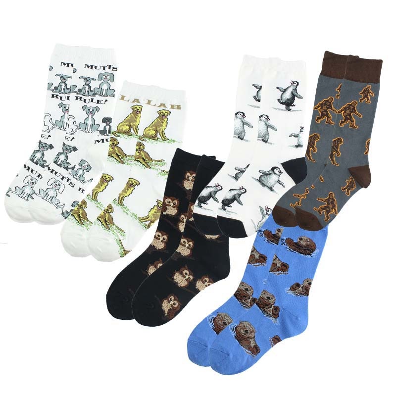 Verschillende Honden Grappige Sokken Vrouwen Kawaii Uil Mutts Penguin Leuke Sokken Mooie Japanse Harajuku Calcetines Mujer Sokken