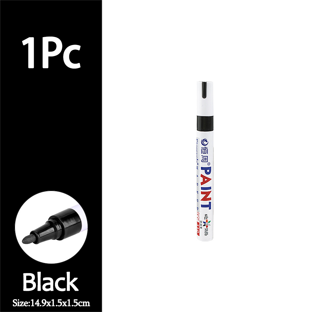 1/3/6/12 sztuk kolorowe znacznik robić farby permanentnej wodoodporne białe markery bieżnik opon gumowa farba robić tkanin metalowe pisaki robić malowania: BIAŁY