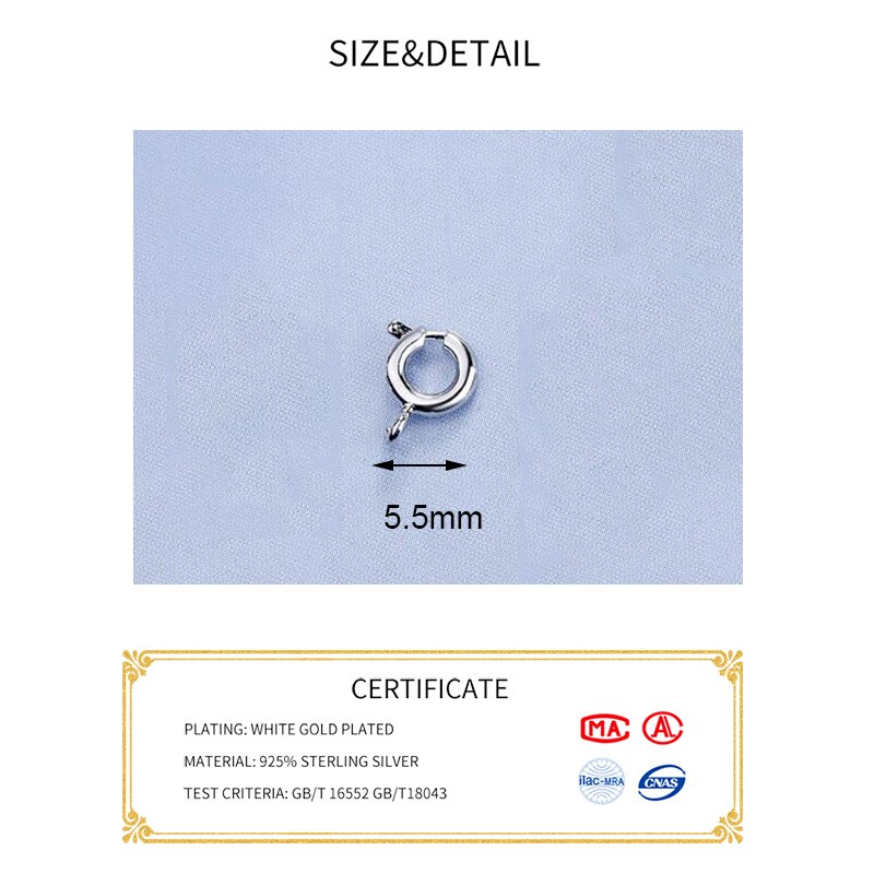 INZATT 10 Pieces / Lot Real 925 Sterling Silver Necklace Clasp Chain Charms Handmade Of DIY Accessories