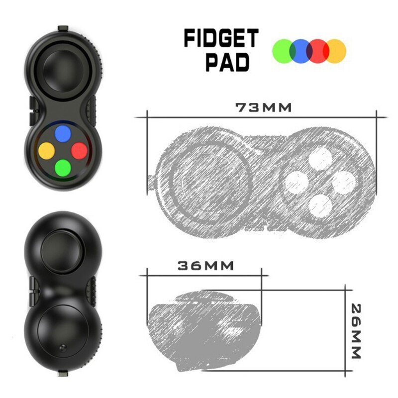 Fidget Controller Pad Cube Game Focus Speelgoed Met Sleutelhanger Set Smooth Abs Plastic Stress Relief Speelgoed Voor Voeg Y4UD