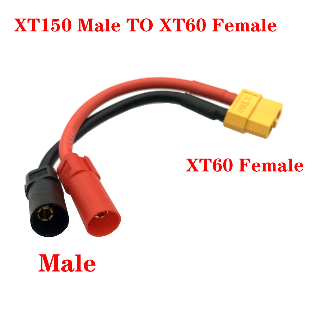 XT60 XT90 to AS150/XT150 Male/Female Plug Adapter Cable 12AWG Wire Silicon Wire Balanced charge Adjustment Conversion Connector: Gold
