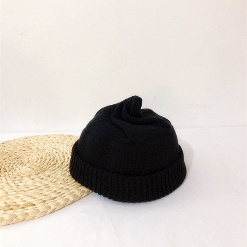 Gebreide Kinderen Beanie Muts Baby Baby Jongen Meisje Hoed Warm Kinderen Baby Herfst Winter Meisjes Hoed Voor Kids Peuter Muts motorkap Enfant: 2491black / kids(49-52cm)