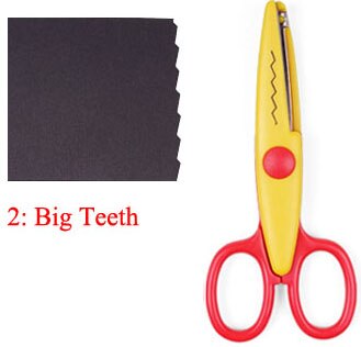 Schoolkind kindveiligheid papierkniptang stationaire schaar doe-het-zelf schaar kleuterschool student knutselen huishoudelijk handwerk knippen kantoor: Zigzag type 2