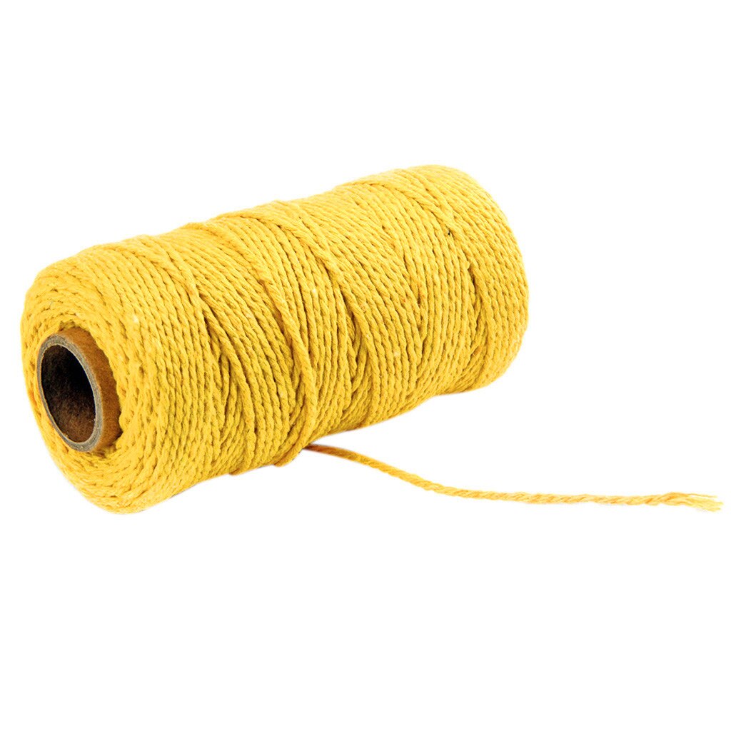100m Long/100Yard Pure Cotton Twisted Cord Rope Crafts Macrame Artisan String Multicolor Cotton Linen Rope Home Textiles: J
