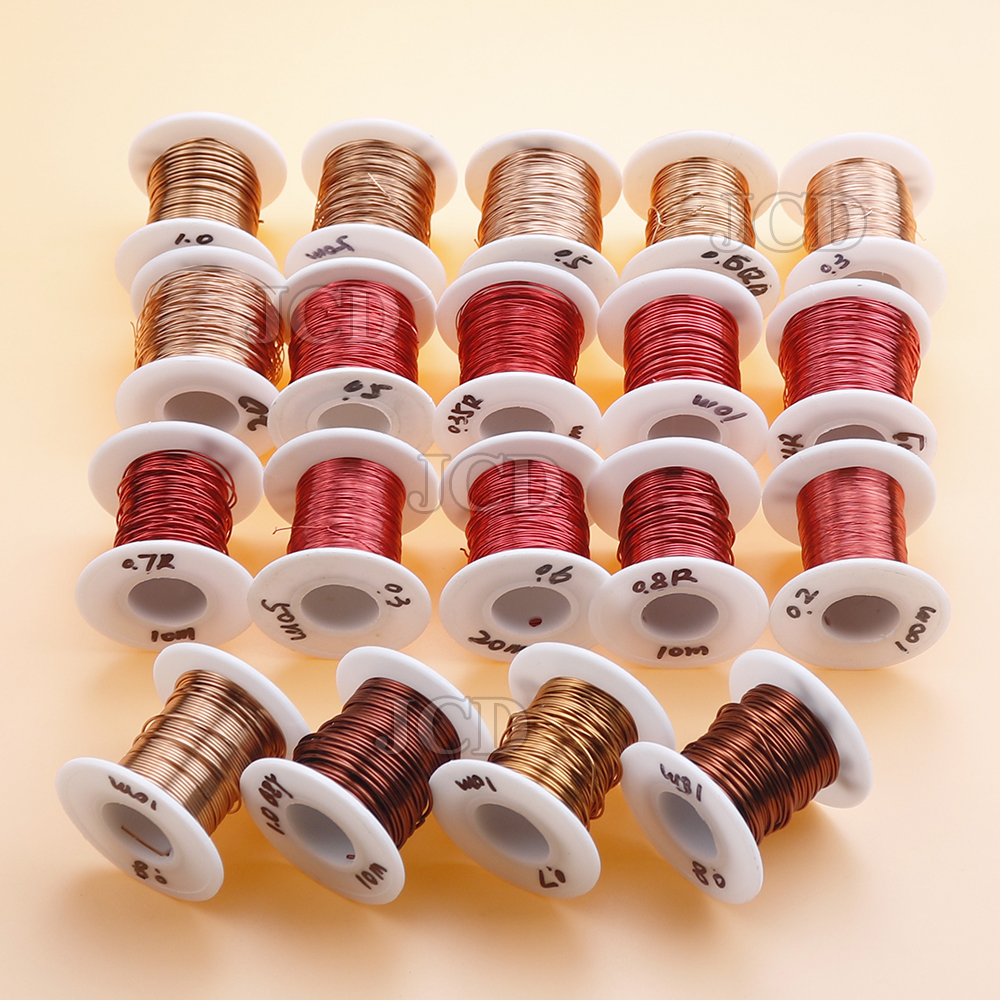 10m/50m/100m enameled copper wire enameled wire electromagnetic coil winding wire manufacturing electromagnet copper wire