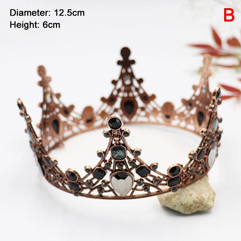 Round Crown Cake Topper Decoration Wedding Cake Queen Tiaras Princess Home Birthday Cake Decorative Party Supplies: Fluorescence Yellow