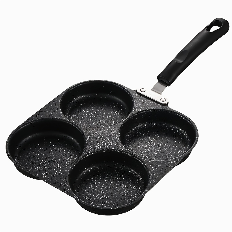 1 gietijzeren omeletpan met antiaanbaklaag, pannenkoek- en hamburgerkoker, geschikt voor gas- en elektrische kachels, met meerdere branderingen, ideaal: Default Title