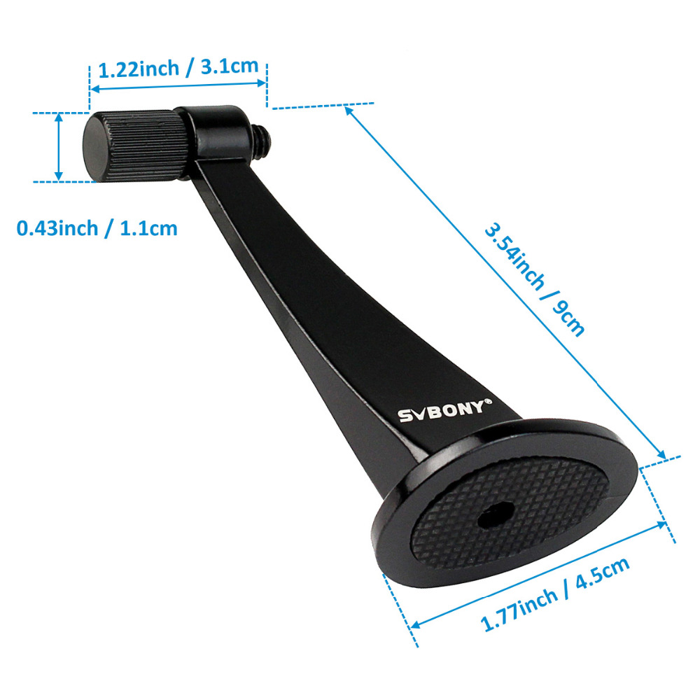 SVBONY Statief Bracket Adapter Verrekijker Monoculaire Telescoop Standaard Draad (Zwart) Full Metal F9109