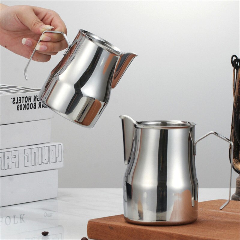 Stainless Espresso Coffee Pitcher Latte Milk Frothing Jug Kitchen 350ml 500ml 750ml