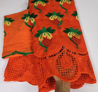 Afrikaanse Kant Stof 5Yards + 2Yards Katoen Voile Kant Van Emboridery Franse Kant Franse Kant Stof YLC837: AS PIC7