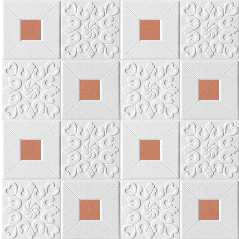 10pcs Self-Adhesive Roof Wall Sticker 3D Stereo Ceiling Wallpaper Foam Sticker Panel Living Room Home House Decor Bedroom TV Kid: Brown