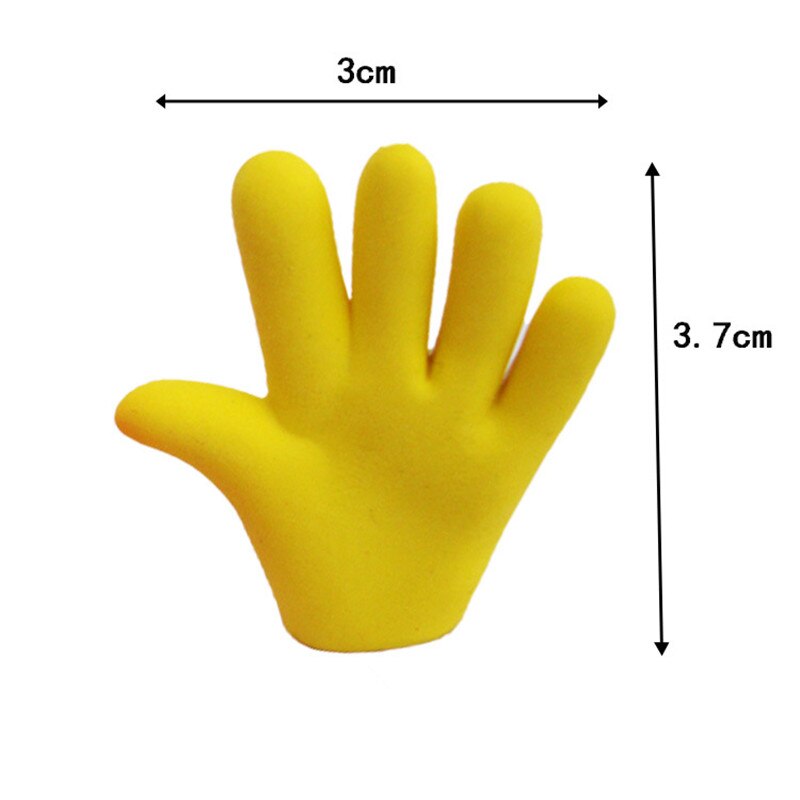 2 unids/lote goma de borrar con gesto de dedo parte superior de lápiz DIY goma escuela goma de borrar estudiante niños premios de Color al azar