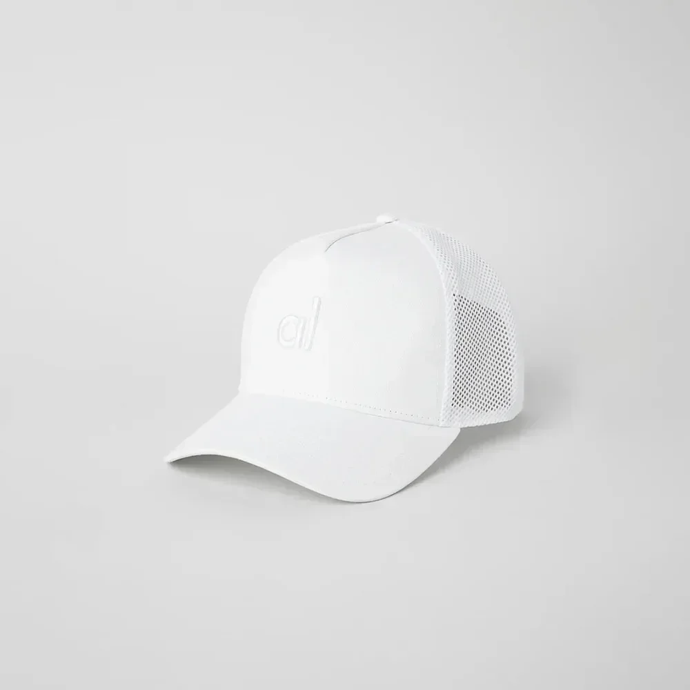 AL European American Mesh Cap District Trucker Hat Unisex Embroidered Yoga Baseball Cap Outdoor Sun Protection Mesh Cap