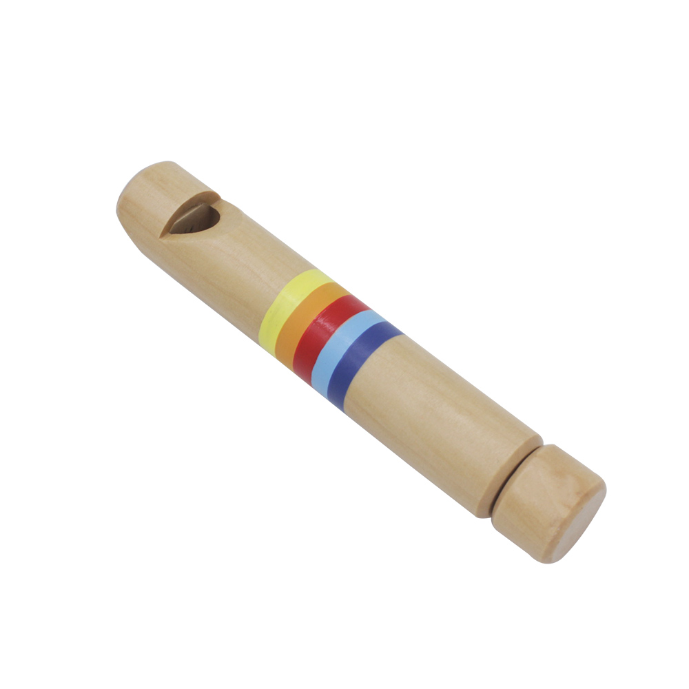 Push & Pull Wooden Fipple Flute Whistle Musical Instrument Toy for Kids Children Christmas