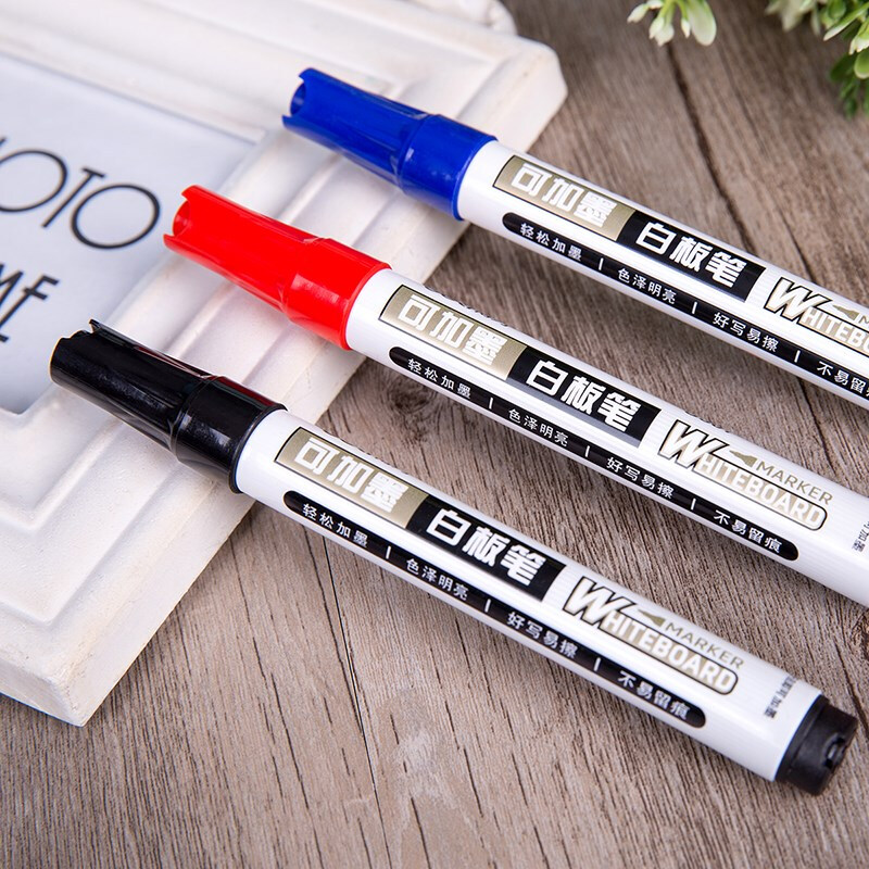 Deli 1Pcs Blauw/Blcak/Rood Markers Uitwisbare Kan Toevoegen Inkt Klaslokaal Whiteboard Marer Pen S507 Kantoor levert