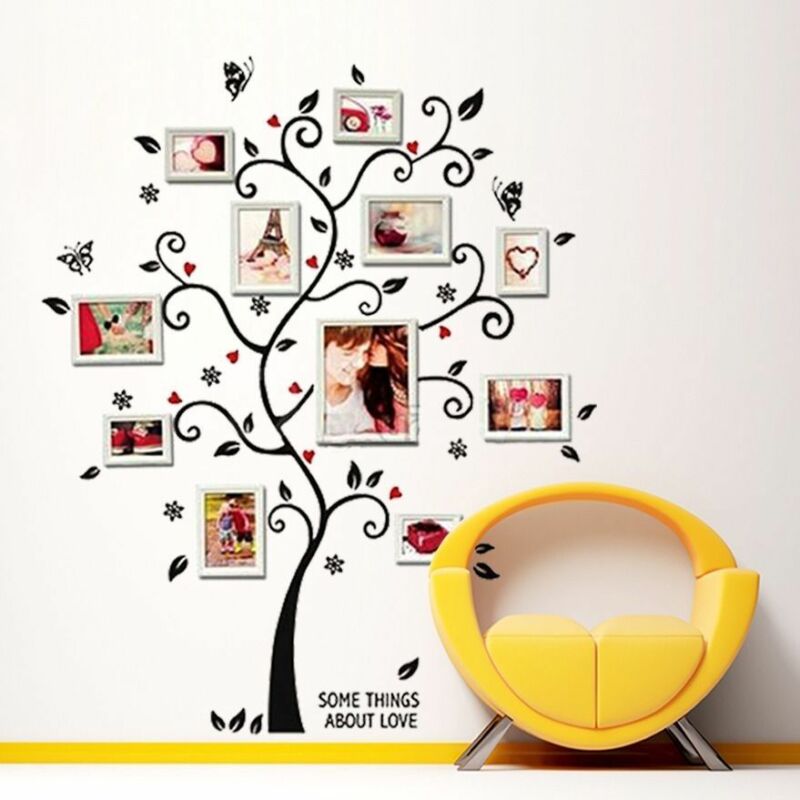 DIY Photo Picture Frame Family Tree Removable Wall Stickers Vinyl Art Decal Room Home