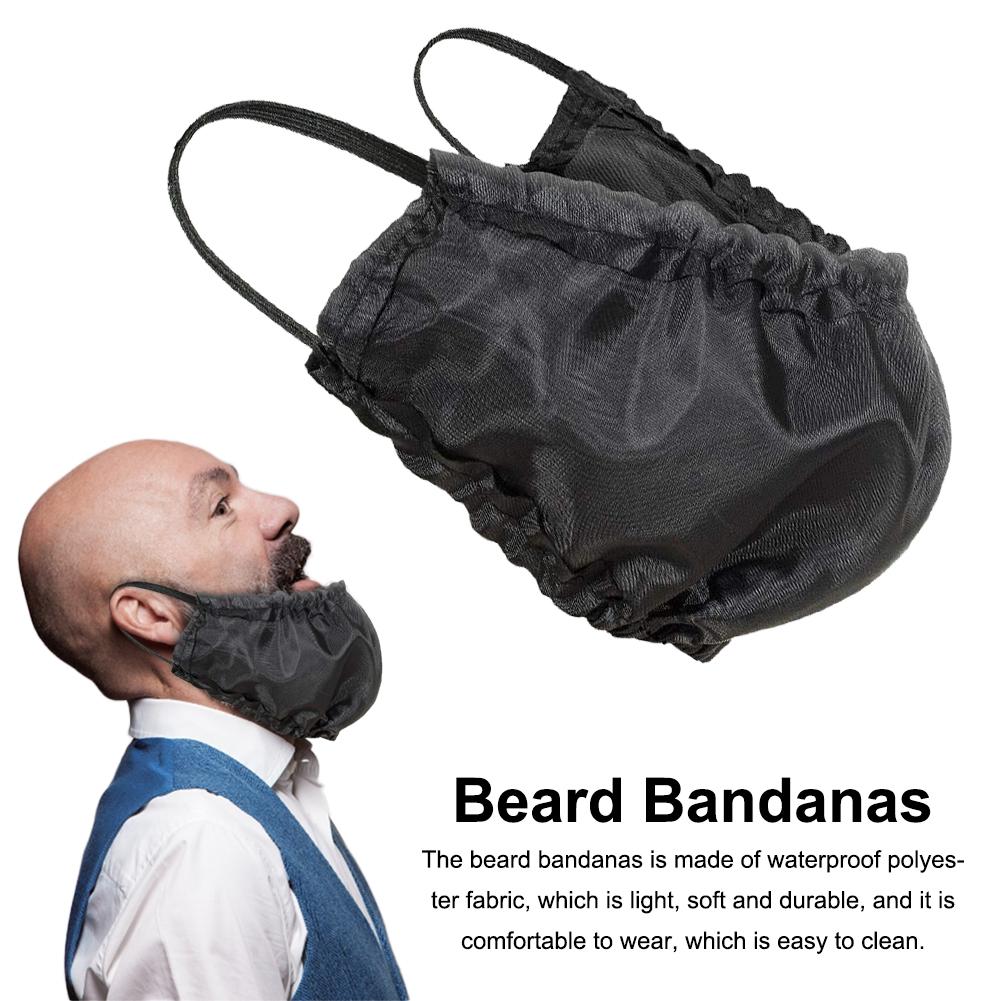 Men Beard Bandanas Bedtime Bib Adjustable Beard Covers Comfy Facial Hair Apron Oil-proof
