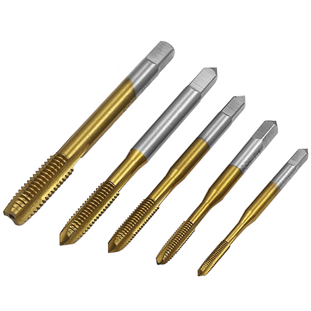 ////M8 Right Hand Screw Tap Durable Practical Drill Tools Thread High Speed Steel Spiral Point Cutting Straight Flute