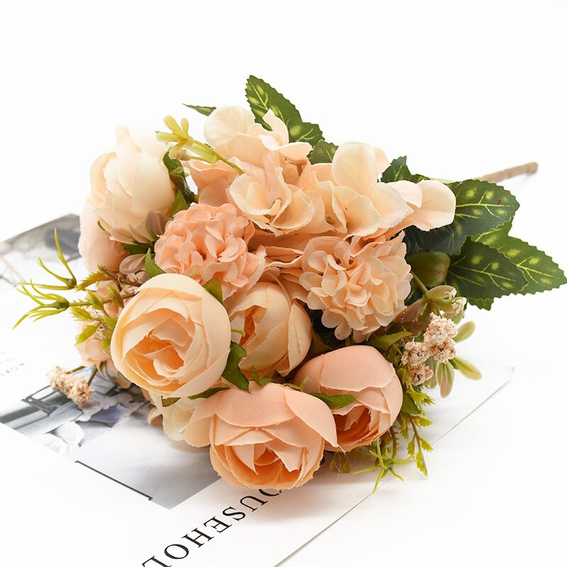 30cm kunstige rose buketter hjem dekorasjon tilbehør bryllup forsyninger stue møbler diy blomsteroppsats: 5