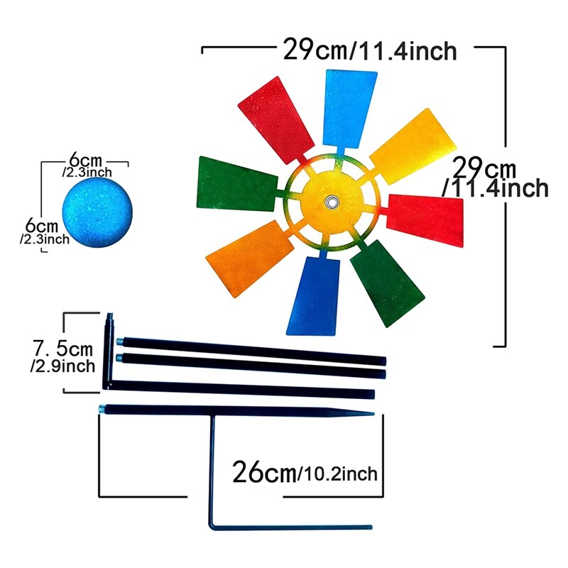 Wind Spinner Outdoor Metal Wind unico e magico mulino a vento in metallo energia cinetica esterna Spinner Wind Catcher