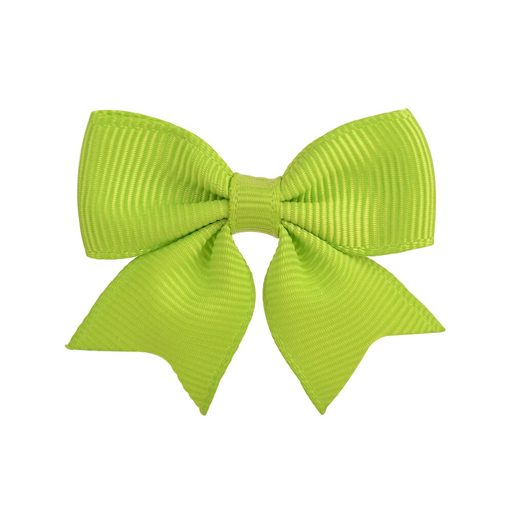 1 Piece Solid Grosgrain Ribbon Bows Hairpin Girl's Hair Bows Boutique Hair Clip Handmade Bowknot Clip For Kids Hair Accessories: 20