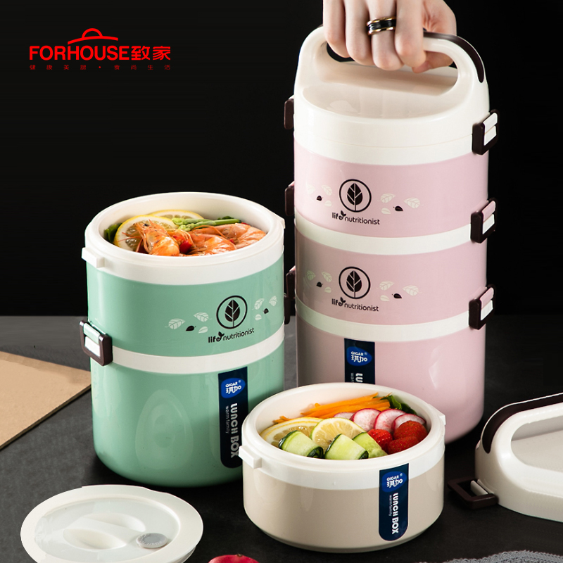 1-5 Layer Lunch Box Microwavable Bento Box Leak-Proof Portable Food Container Storage Box for Kids Large Size