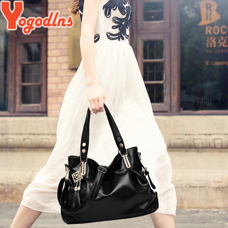 Yogodlns PU Leather Tassel Bag Shoulder Bags Women Messenger Bags Women Handbag Women Leather Handbags