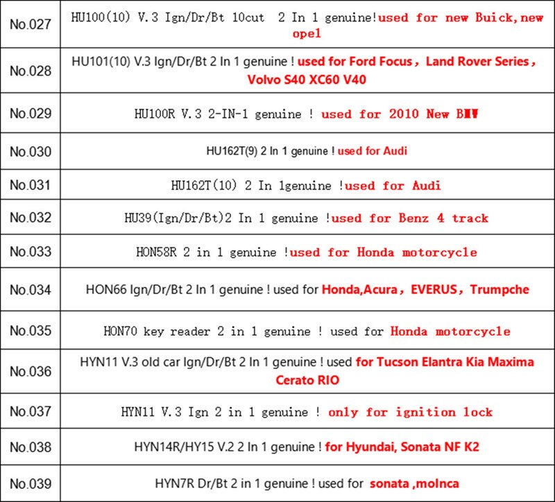 Original LiShi 2 in 1 Tool HY17 HY16 HYN11 HY22 HY20 HY20R HYN7R HY15/HYN14R FOR hyundai Car Key