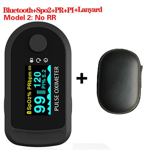 Oxímetro de pulso con aplicación Bluetooth SpO2 PR PI RR, oxímetro de dedo con pantalla OLED de dedo, oxímetro de dedo para Android IOS