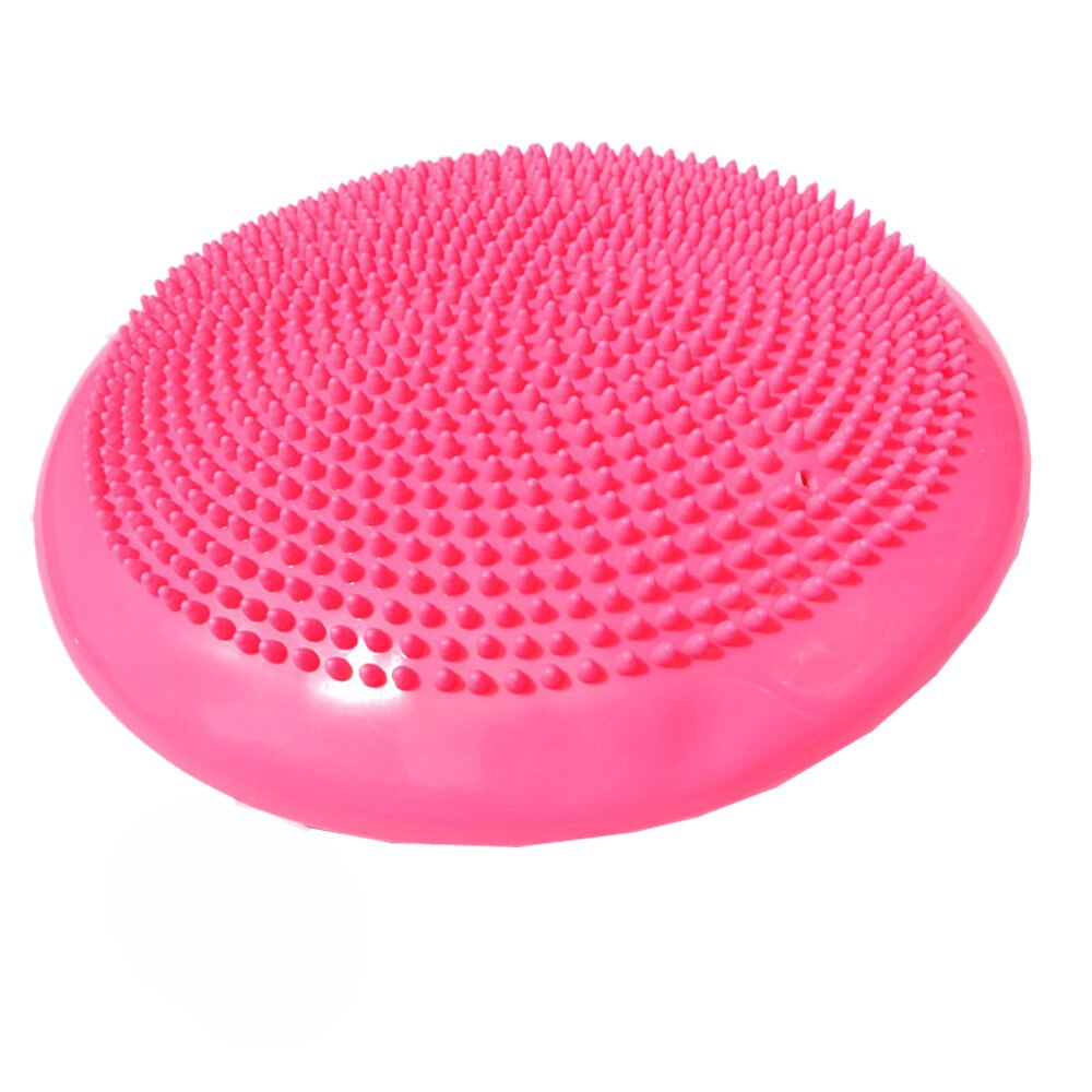 Een Stabiliteit Disc Balans Pad Wobble Kussen Enkel Knie Board Duurzaam Opblaasbare Yoga Massage Bal Pad Universele Sport Gym: Pink 