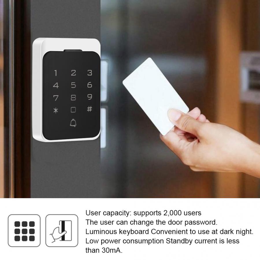 Metal IP65 Waterproof Access Controller Keypad Password 125KHZ RFID Card Reader Door Entry
