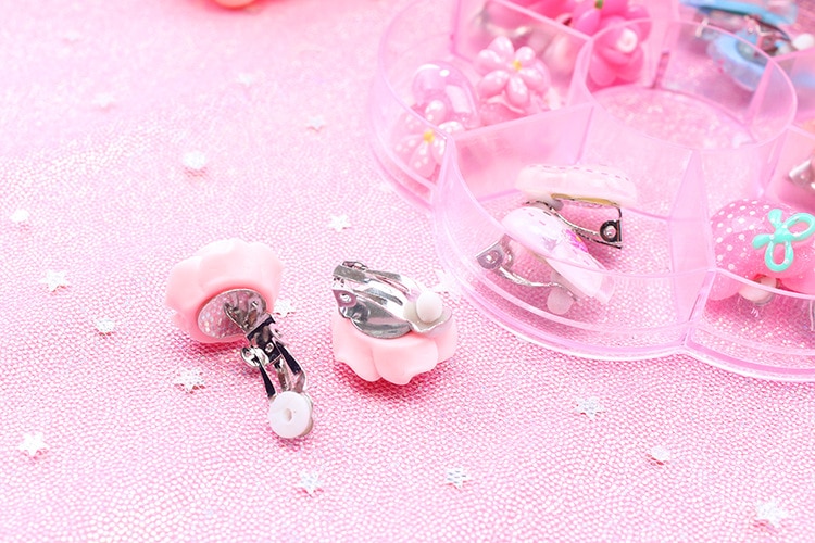 Cute kids clip earrings girls clip on earrings children jewelry girls jewelry kids without piercing 7pairs/set