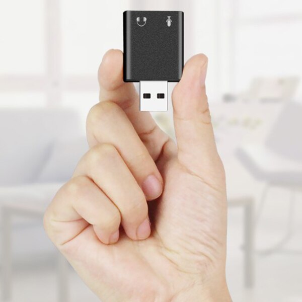 7.1-- kanaals aluminiumlegering usb-geluidskaart computer externe geluidskaart usb 7.1- geluidskaart analoge geluidskaart