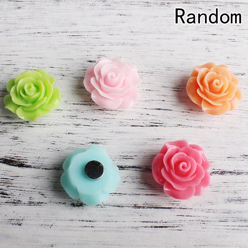 1Pcs Kleurrijke Rose Flower Magneten Leuke Refrigerantor Bericht Sticker Home Decoratie Huwelijkscadeau