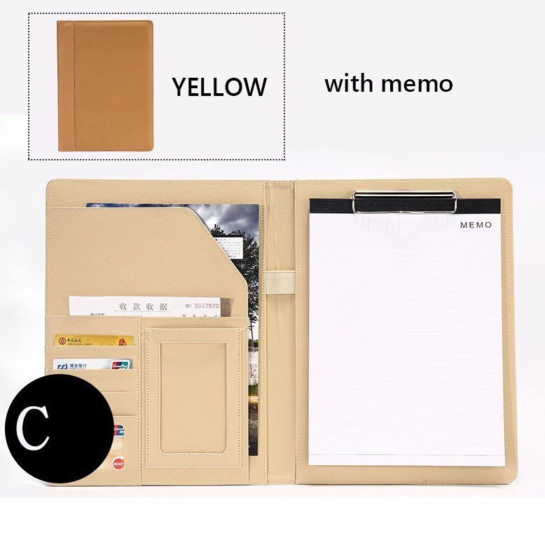 Datei Mappe A4 mit Taschenrechner Multifunktion Datei Papier Organizer Manager dokumentieren Pads Aktentasche Padfolio Tasche Geschäft Lieferungen: YellowC