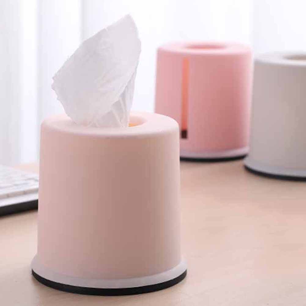 Plastic Roll Paper Towel Tissue Box Storage Case Car Desktop Napkins Holder Tissue Case Table Decor Household Supplies