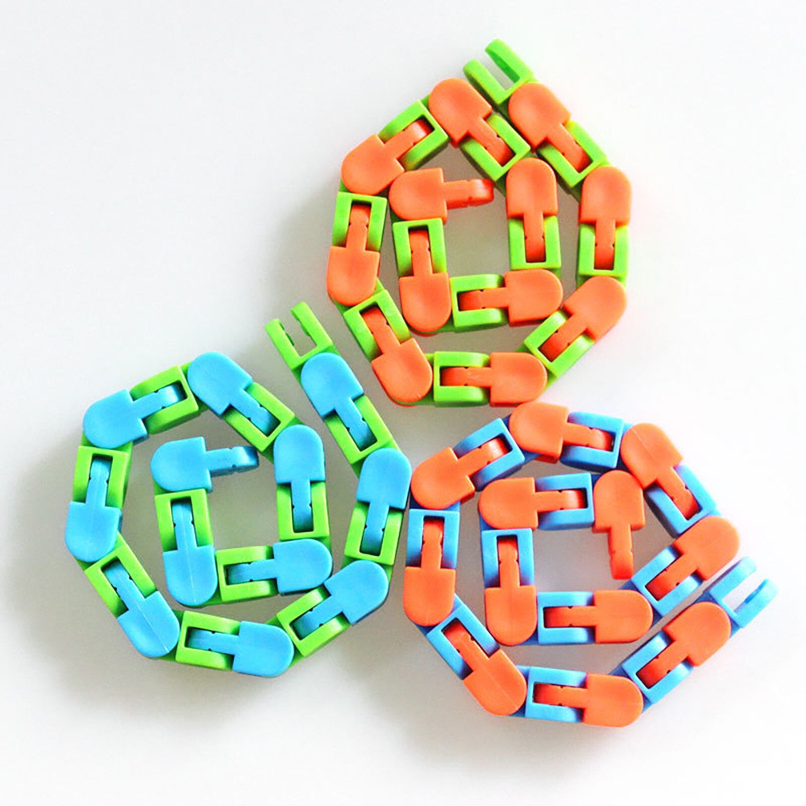 Fidgets Kids Autisme Fidget Decompressie Antistress Figet Speelgoed Fietsketting Track Anti Stress Speelgoed 24 Links Zabawki Antysresowe