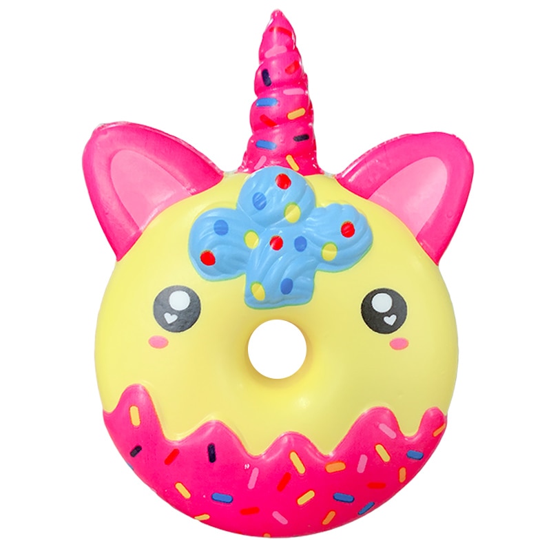 Kawaii Chocolade Eenhoorn Donut Squishy Langzaam Stijgende Creatieve Geurende Zachte Squeeze Speelgoed Stress Plezier voor Kid Xmas Speelgoed