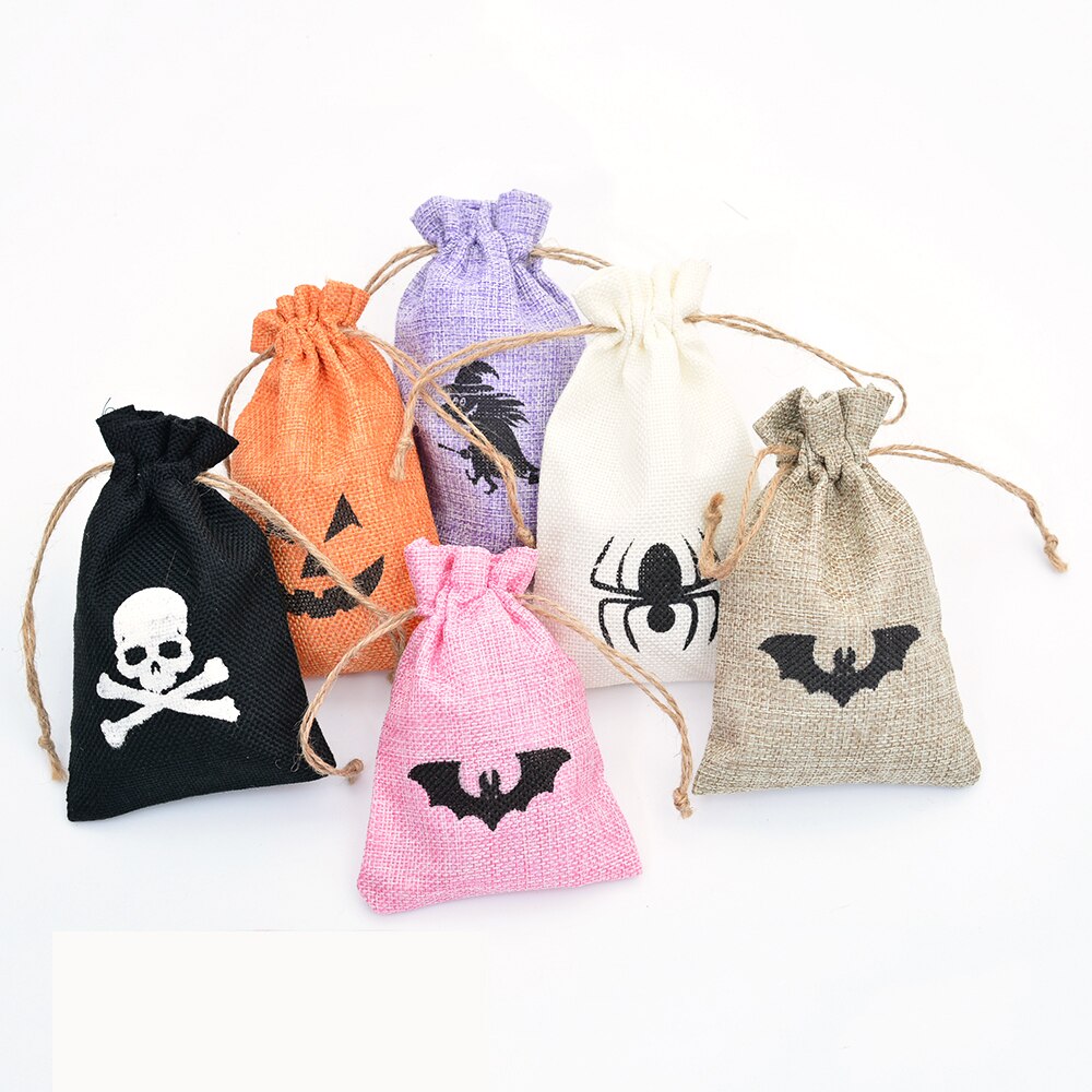 Petit sac de petites friandises de mariage en toile de jute en Jute, avec cordon, pour bonbons, bijoux, café, décor de noël,