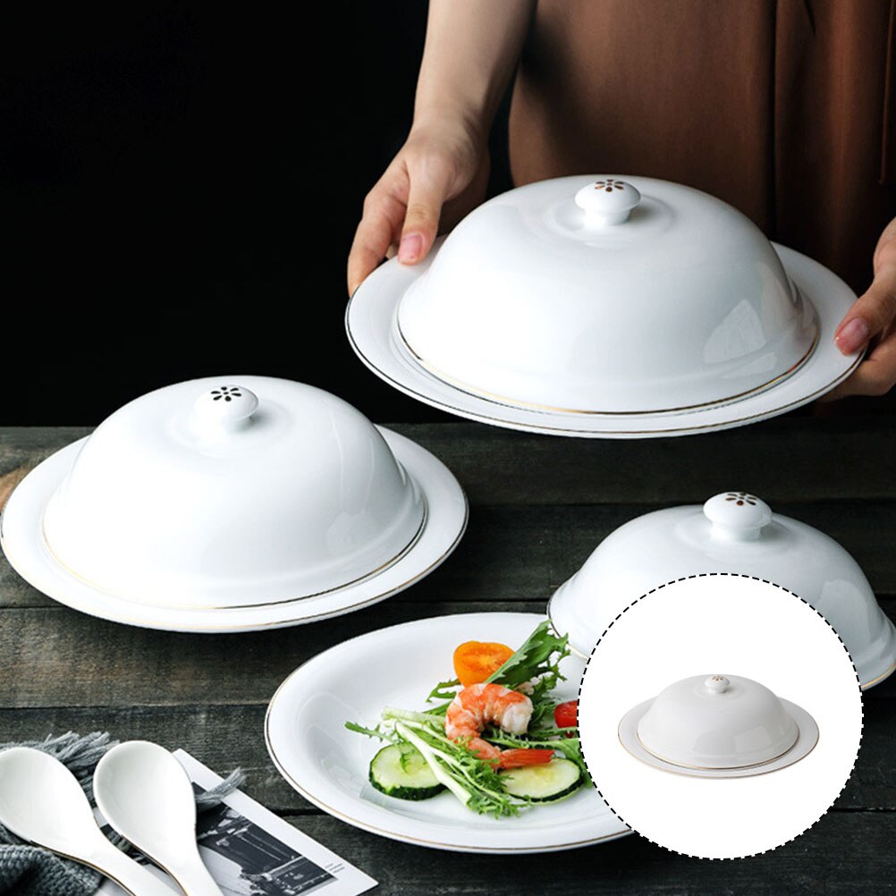 1 Set Plate Household Steak Plate French Style Steak Plate Ceramic Pastry Plate for Kitchen Hotel Restaurant