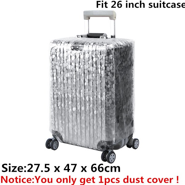 Couverture de poussière imperméable transparente de fraise 20-28 pouces couverture de protection de bagage de PVC accessoires de valise de voyage approvisionnement en produits: XL pebbles